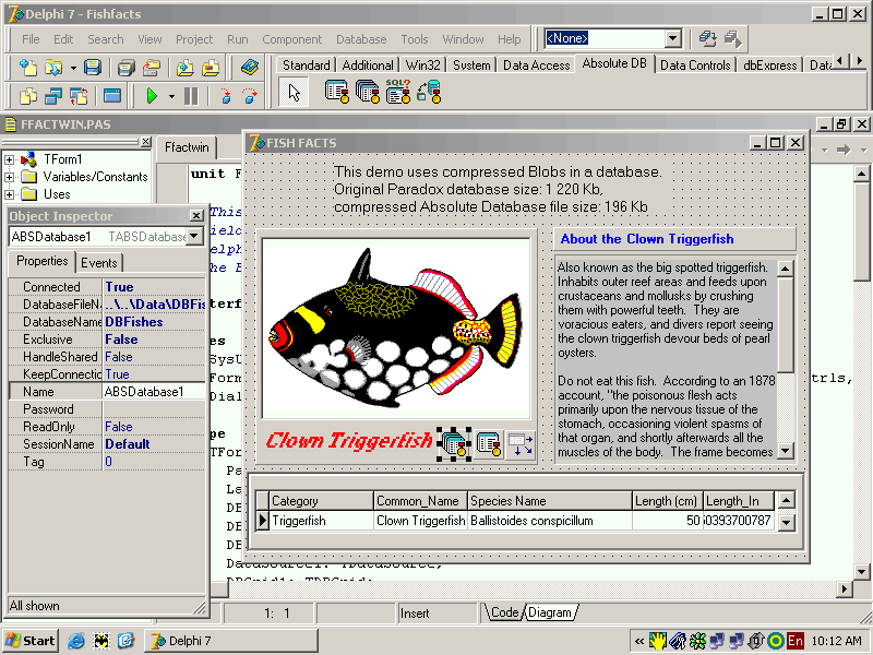 Click to view Absolute Database 6.06 screenshot