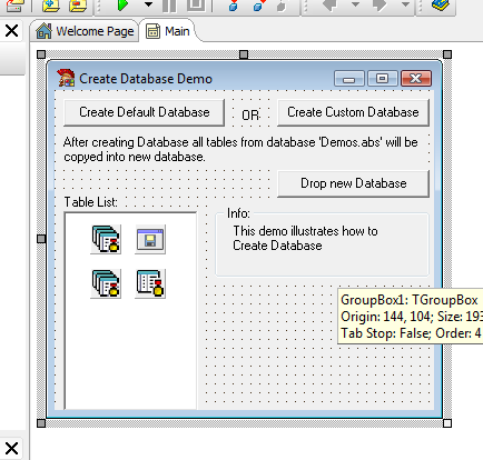 Create Database Delphi Example 