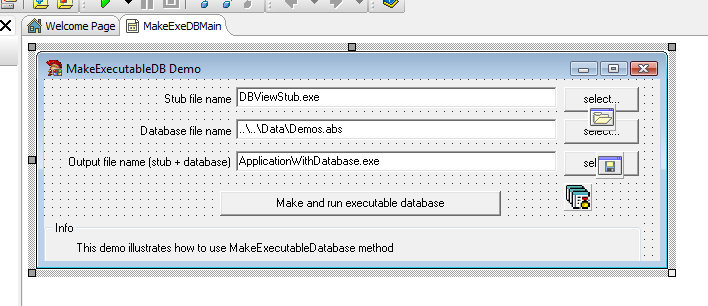 Make Executable Database Delphi Example